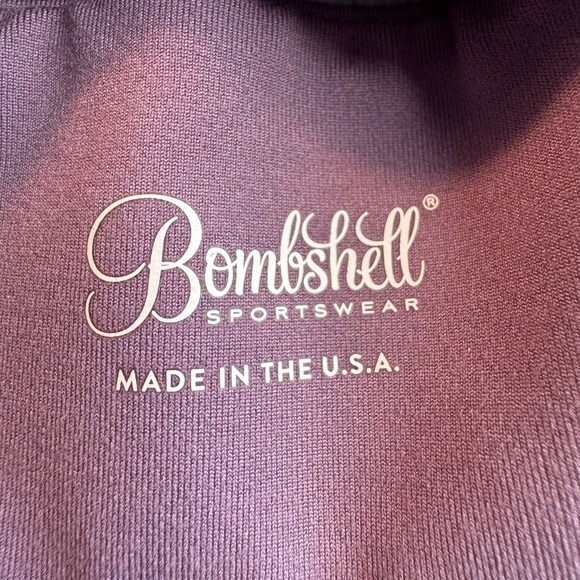 Bombshell Sportswear Banded Sports Bra Purple Size Small